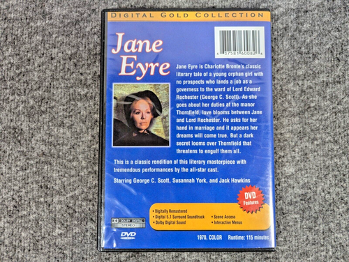 Jane Eyre (DVD, 1970, Digital Gold) George C. Scott/ Susannah York/ Jack Hawkins - Picture 2 of 3
