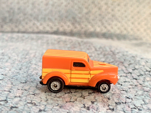 Micro Machines Insiders 41 Willys Panel Wagon Orange W Mazda 40s Vintage Galoob - Picture 9 of 13