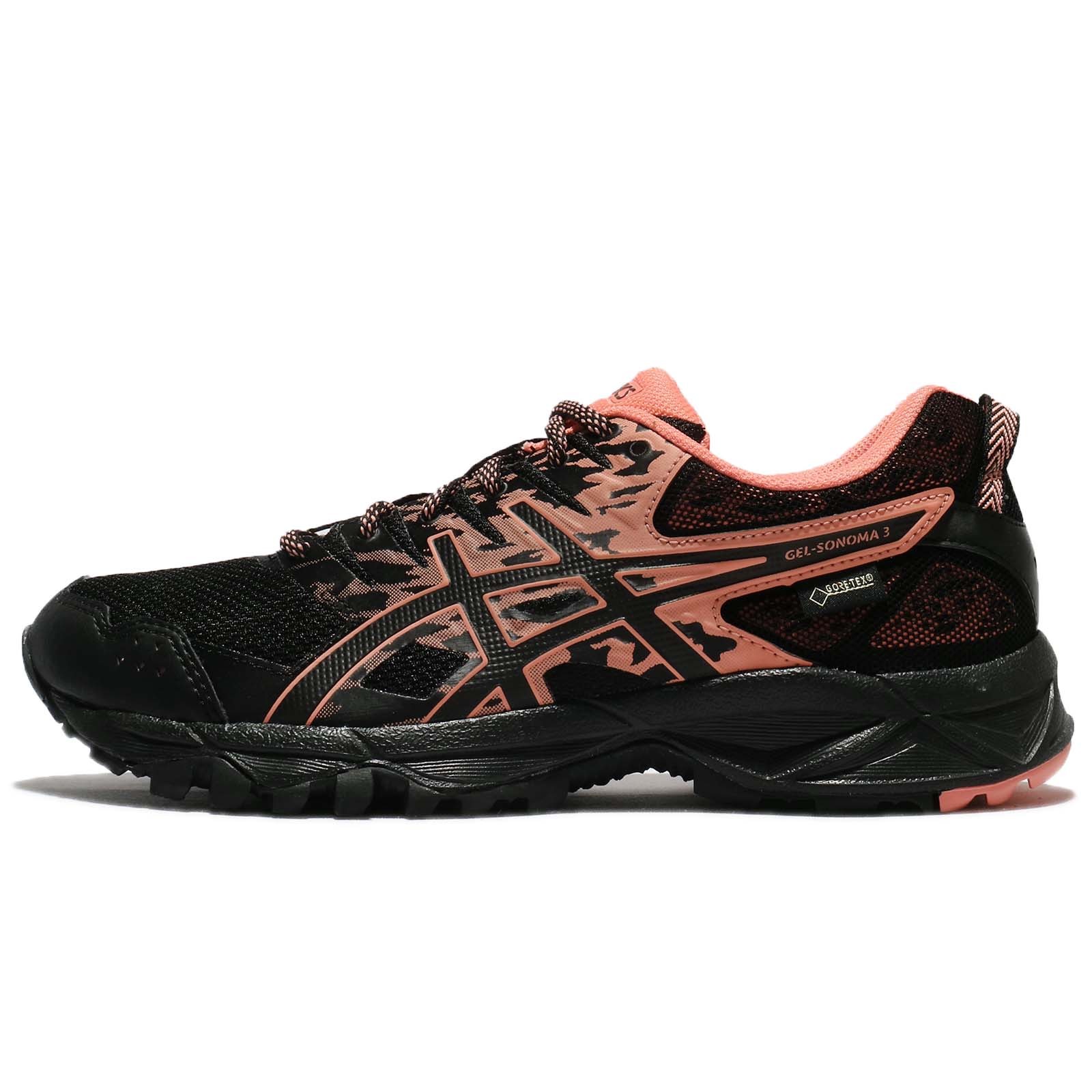 Asics Gel-Sonoma 3 G-TX III Gore-Tex Black Begonia Pink Women Running T777N-9006 Brand discount Asics Gel-Sonoma 3 G-TX III Gore-Tex Black Begonia Pink Women Running T777N-9006 Brand discount