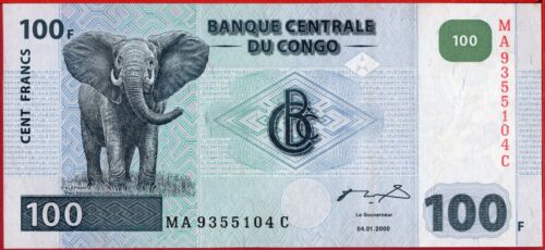 CONGO 100 FRANCOS 4 1 2000 P 92A XF envío gratis a partir de 100$ - Imagen 2 de 3