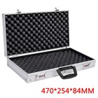 Aluminium Pistol Gun Case Carry Storage Lockable Flight Tool Secure Box Silver
