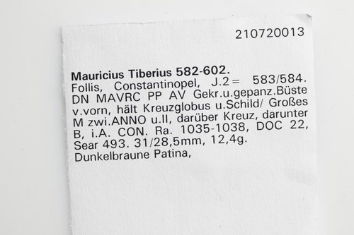 Mauricio Tiberio - Follis - Anno 5 - Costantinopoli - Foto 3 di 3