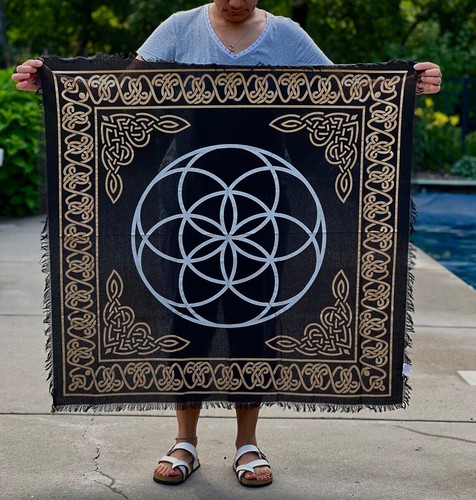 Altar Cloth Tarot Witchcraft Table Cloth Cover Wall Decor Wall Art 36" X 36" - Picture 7 of 13