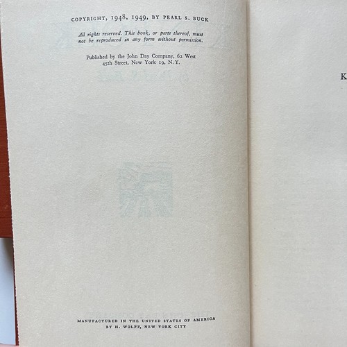 Lot of 2 Pearl S. Buck HC – Kinfolk (1949) & Fighting Angel (1936) John Day VTG - Picture 4 of 7