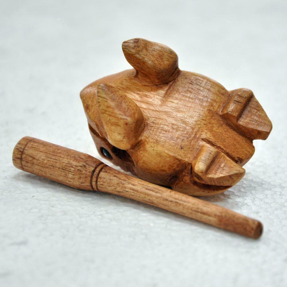 Wood Frog Rasp Percussion Musical Instrument Tone Block Stick Supplies