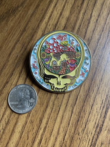 Grateful Dead Pin Steal Your Mushroom Face Dead And Co Company Hat Pin Glows - Picture 3 of 6