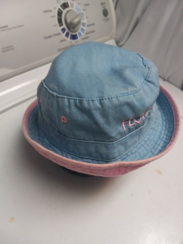 Cute Womans Blue & Pink Bucket Hat Used 58cm - Picture 3 of 7