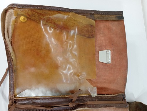 Army Military Officer Leather Map Bag Case Tablet Planshet Collectible USSR Old - Picture 14 of 19