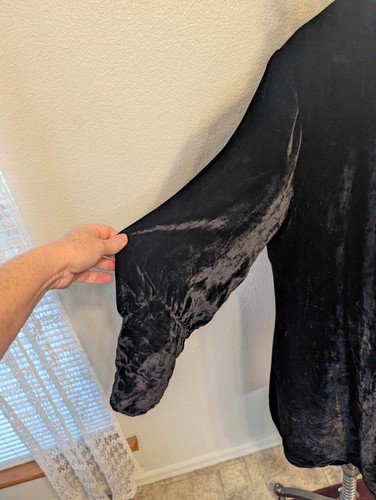 Vintage 1920s 1930s Art Deco Black Silk Velvet Coat - Picture 5 of 21