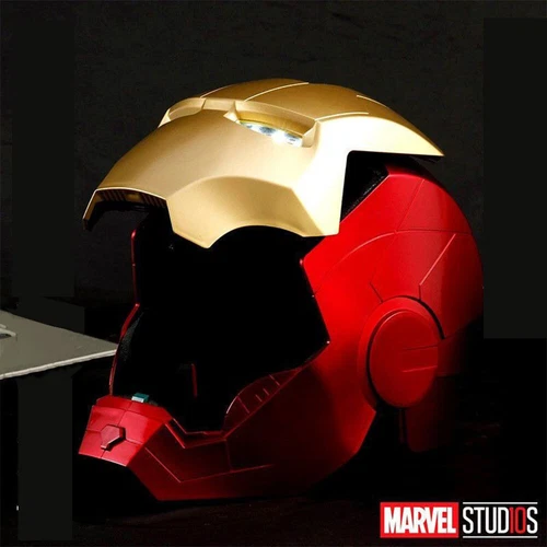 Iron Man MK5 Helmet 1:1 Wearable Voice Control IronMan LED Mask Cosplay Props - Bild 4 von 18