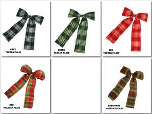 Pre-made-Bow-4-034-X6-034-Holiday-Ribbon-Bow-Choose-Design