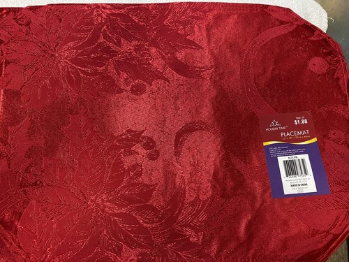 Beautiful Set Of 4 Holiday/Party/Christmas Rectangular 18” X 13” Table Placemats - Picture 4 of 4
