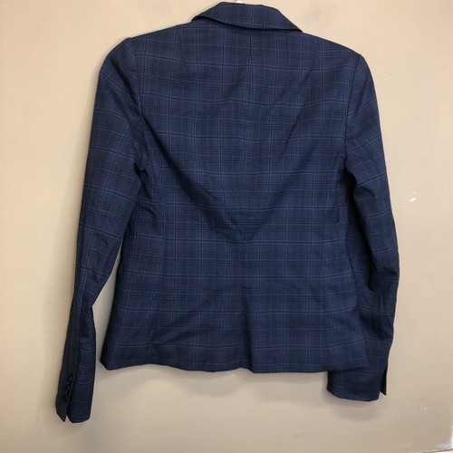 Blazer Banana Republic Factory Azul a Cuadros Talla 0 Nuevo con Etiquetas - Imagen 2 de 6