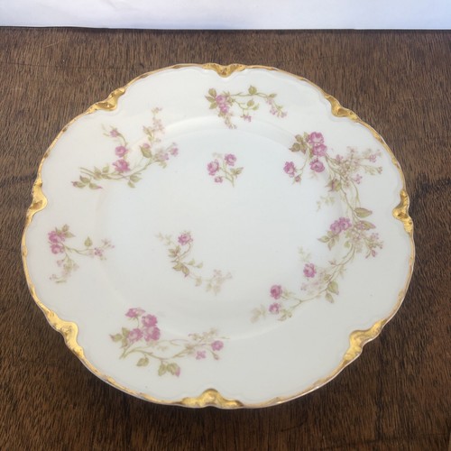 HAVILAND Limoges France Scalloped Gold Pink Floral Blossom Place Setting 4 Pc. - Picture 7 of 22