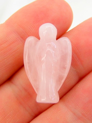 Gemstone Angel Statue Ornament Hand Carved Clear Quartz Amethyst Opalite Jasper - Picture 30 of 34