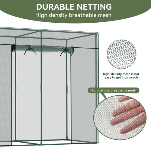 Crop Cages for Garden Plant 6x3x6 Ft Plant Protection Tent Cage w/ Zippered Door - Picture 17 of 26