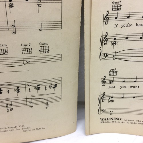 Partituras de colección 1937 Disney Blancanieves Silbato Mientras trabajas 1937 - Imagen 9 de 12