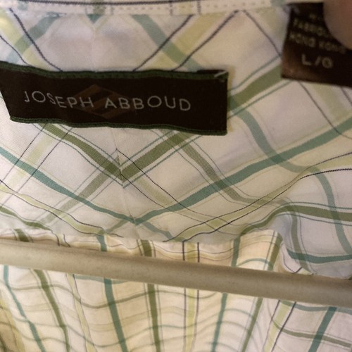 Joseph Abboud Long Sleeve Button Down Shirt Green And Blue Large - Picture 3 of 3