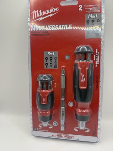 Destornilladores de trinquete Milwaukee 48-22-2905 14 en 1 multi-bit y 8-en-1 - Imagen 2 de 3
