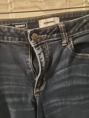 Sonoma Goods For Life Skinny-Damenjeans Größe 14 dunkle Waschung - Bild 3 von 12