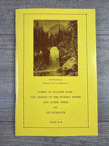 Gedichte des Glacier Park von Jim Ridenour 1961 beschriftet und signiert von Familienmitglied