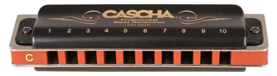 Cascha Professional Blues Mundharmonika C-Dur 10-Loch diatonisch Etui Pflegetuch - Bild 3 von 4