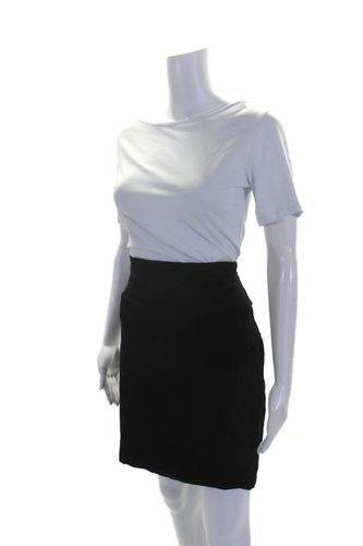 Eileen Fisher Womens Solid Black Pull On Mini Pencil Skirt Size PL - Picture 2 of 6