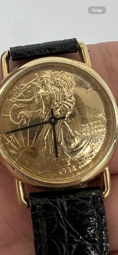 Original Vintage Walking Liberty Half Dollar 1986 Anniversary Watch. SELTENER FUND - Bild 6 von 6