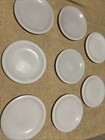 (8) Culinary Arts Cafeware 10"  Dinner Plates~ ~Farmhouse~ Porcelain Free Shipp