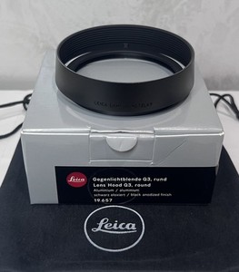 Genuine Leica #19658 Q Q2 Q3 Round Lens Hood E49 Silver