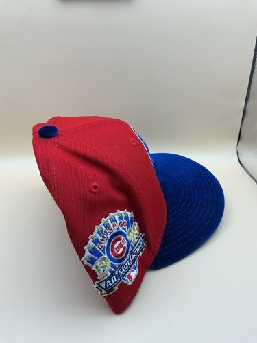 Chicago Cubs MLB NE Retro All Star Game 1990 Patch eng anliegende Mütze ~ creme/rot - Bild 2 von 3