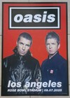 Affiche Oasis Rose Bowl Los Angeles 9/7 2025 dimanche marchandise officielle