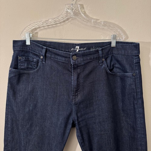 7 For All Mankind Adrien dunkle Waschung gerades Bein Herrenjeans Größe 40 x 26 klassisch - Bild 3 von 14
