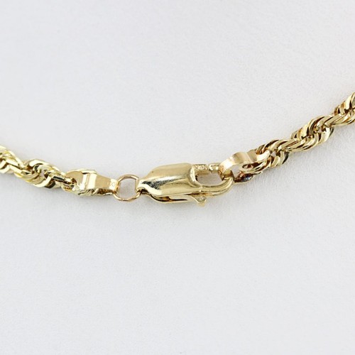 Vintage 24" 10KYG Solid Rope Chain Necklace 3MM - Picture 4 of 5