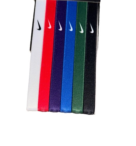 NEW NIKE Swoosh 6-Pack Printed Headbands (Multicolor) - Silicone Grips (Unisex) - Picture 2 of 4