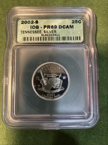 2002s ICG 69. Silver Proof Quarters Your choice Ohio Tennessee Indiana Mississip - Picture 9 of 10