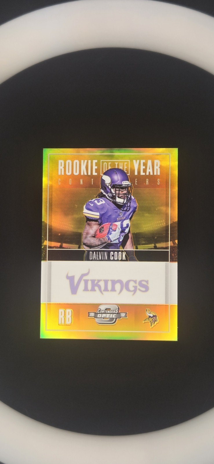 2017 Contenders Optic Dalvin Cook Rookie Of The Year Gold 07/10