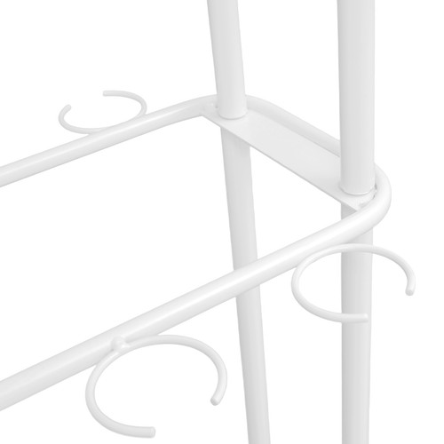 Champagne Holder, Wine Glass Stemware Rack, White, 5-Tier Holder with Wheel - Picture 23 of 24