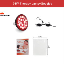 18Leds 54W Red Light Therapy Lamp with Holder 660Nm+850Nm near Infrared Dual- Wa