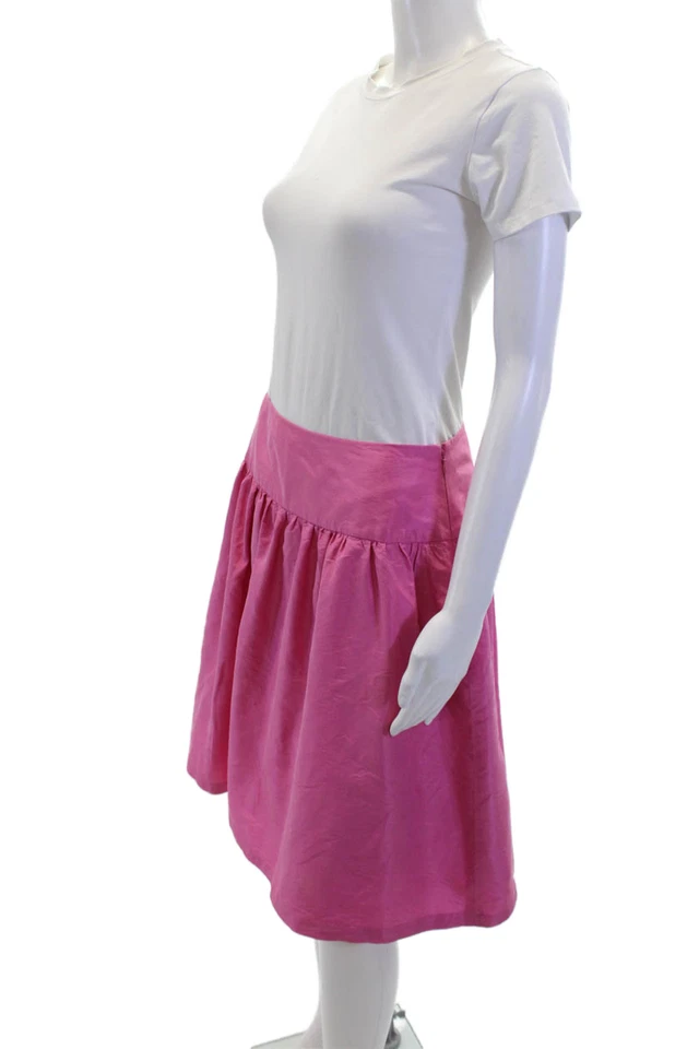 Falda Lilly Pulitzer Mujer Cintura Reunida Hasta la Rodilla Línea A Rosa Talla S Foto 2 de 4