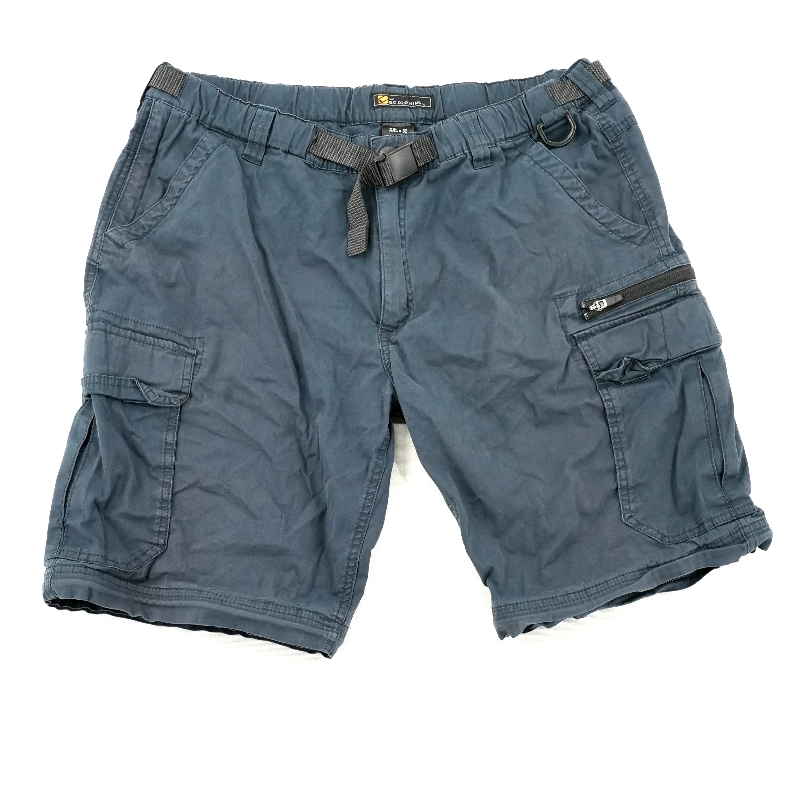 BC Clothing Co. Mens Convertible Cargo Hiking Shorts Blue Size XXL