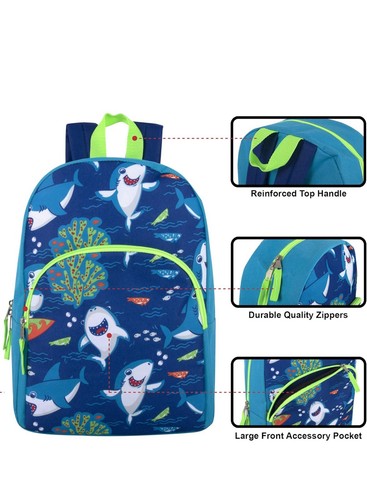 Kids Character Backpacks for Boys & Girls (15”) with Adjustable - Picture 3 of 4