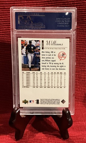 Bernie Williams - PSA 10 - POP 3 - 1999 SP Authentic #59  New York Yankees - Picture 2 of 2