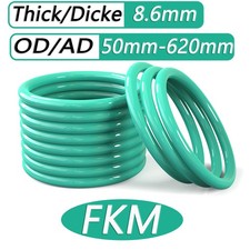 8.6mm Cross Section O Rings FKM Nitrile Rubber 50-620mm OD Oil Resistant Seals