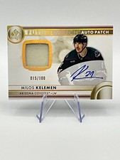 2023-24 SP Authentic Hockey #119 Milos Kelemen /100 Future Watch Auto Patch RC!!