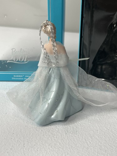 Barbie 2001 Porcelain Ornament Ice Blue Gown Hallmark Club Keepsake Exclusive - Picture 4 of 9