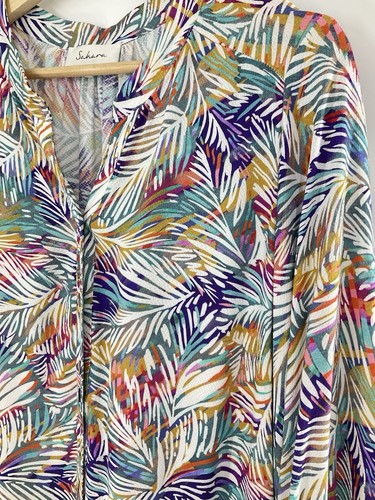 Midi-Kleid Sahara mehrfarbig Print Stufen Gr. 1 UK 10 12 Knopfleiste sehr guter Zustand #D1 - Bild 7 von 10