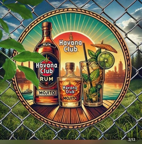 Havana Cuba Rum 8" Round Metal Sign - Iron Wall Art Cuban Art - Picture 2 of 5