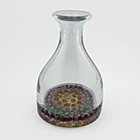 Vintage Murano Glass Bottle or Vase w/ Concentric Millefiori, Paperweight Style