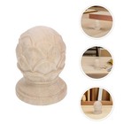 2 Pcs European Style Wood Carving Columns Decorative Finials for Furniture